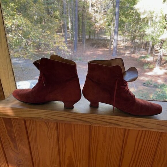 Suede Booties Italian Vintage - Picture 6 of 12